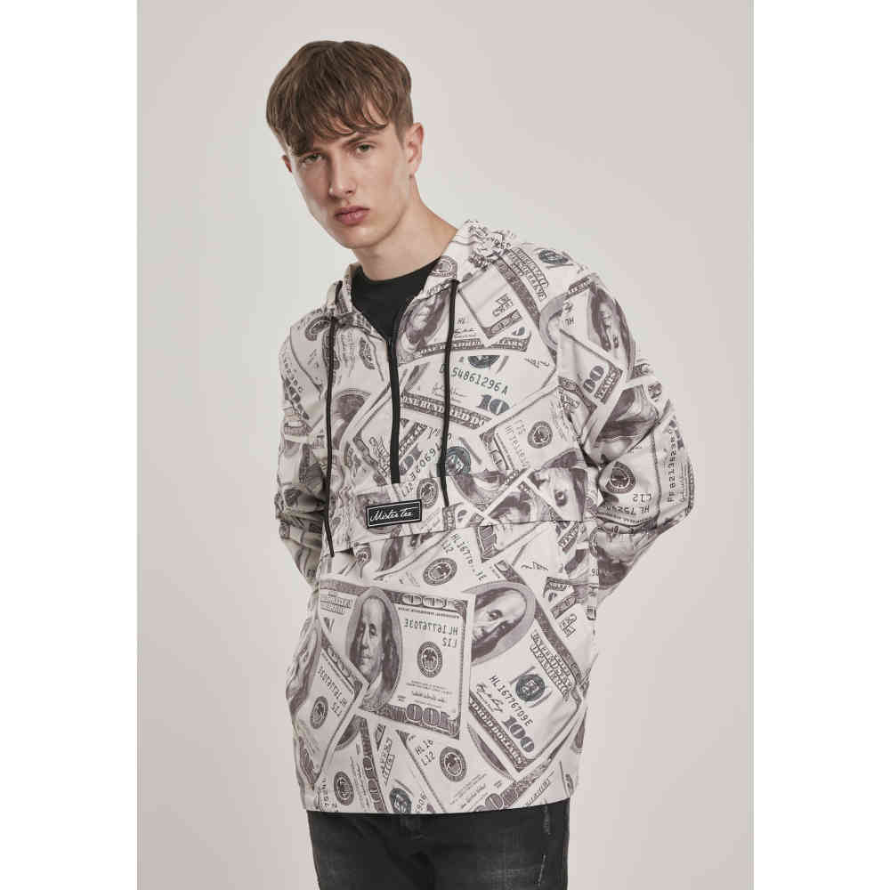 Urban Classics - Mister Tee Dollar Windbreaker jacket - L - Cream